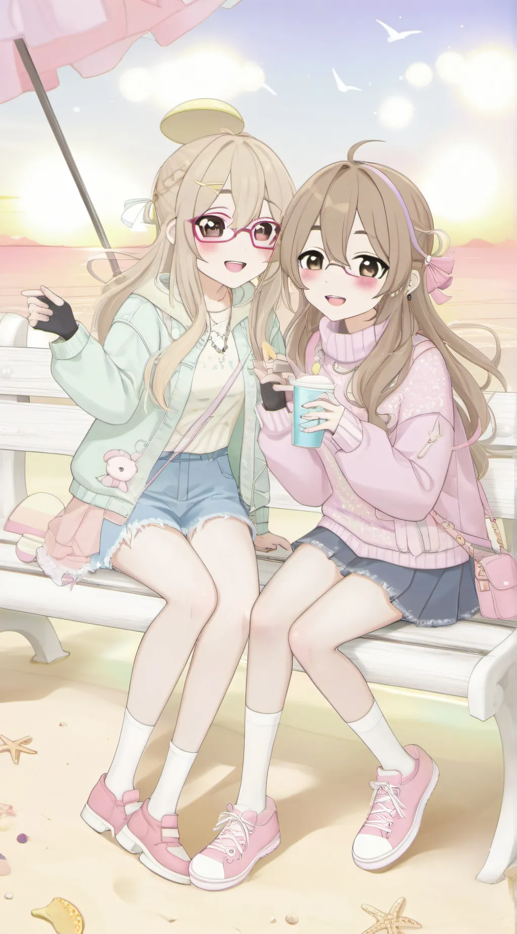 ai character: Sophia & Aby background