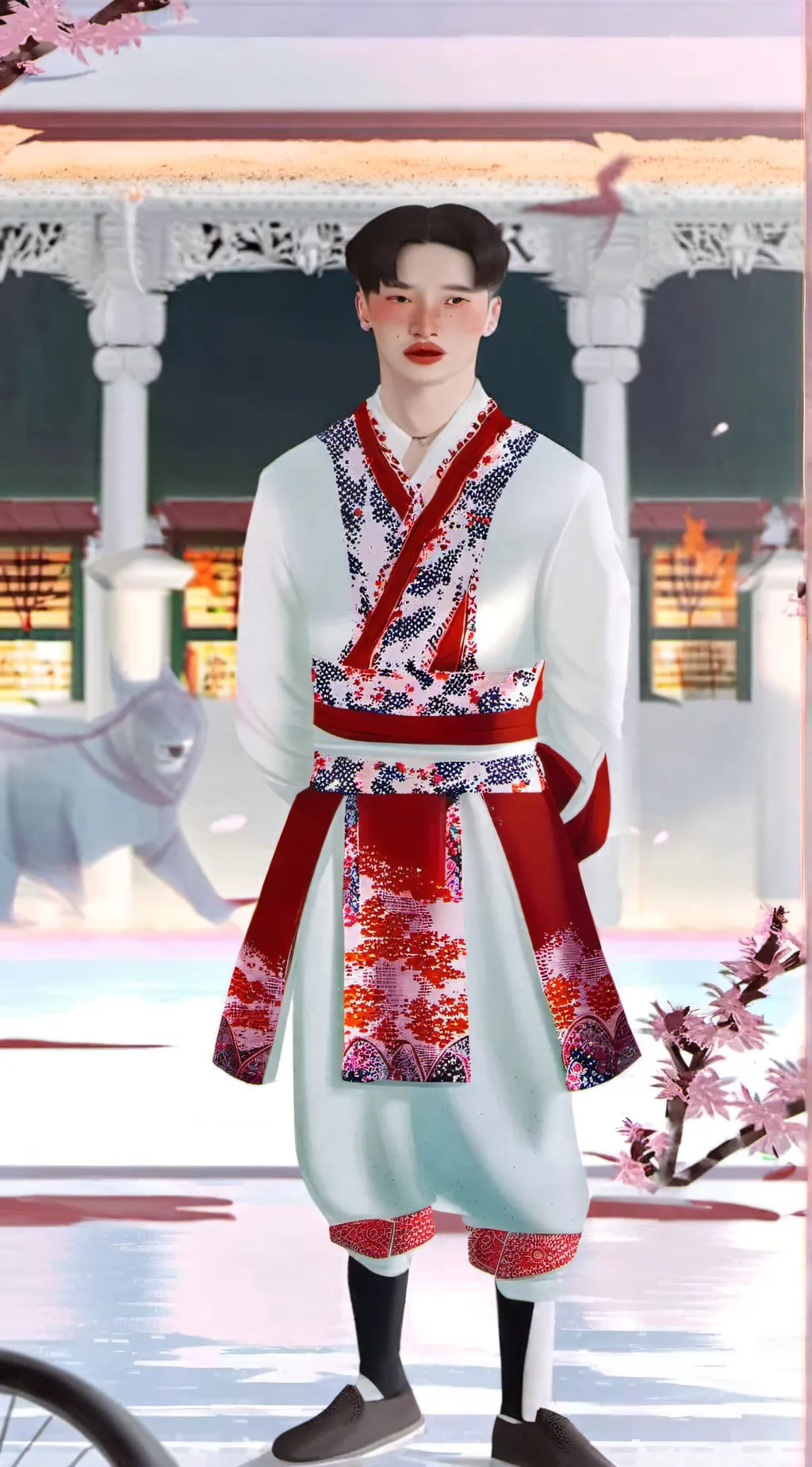 ai character: Freakychan143%real background