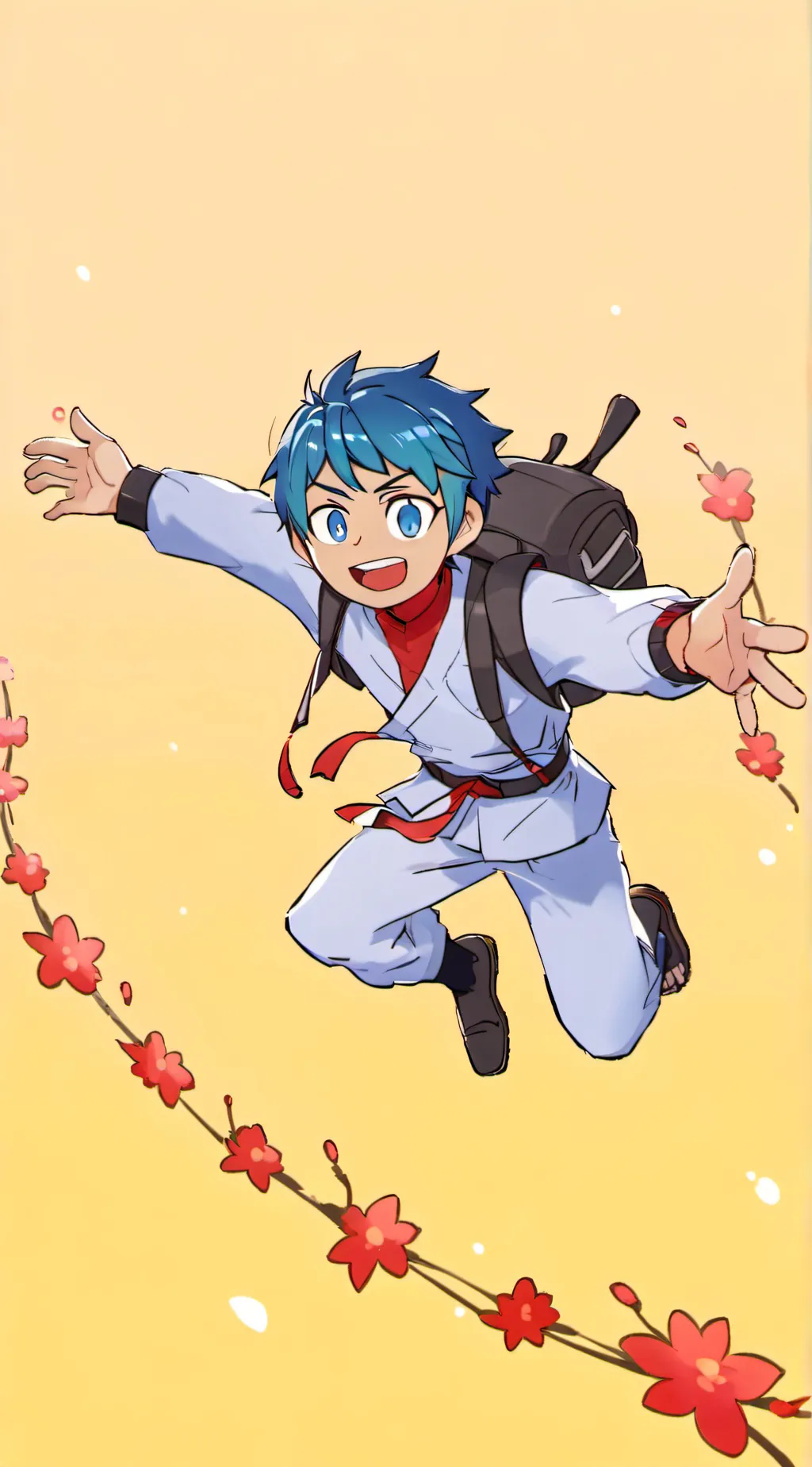 ai character: flush background