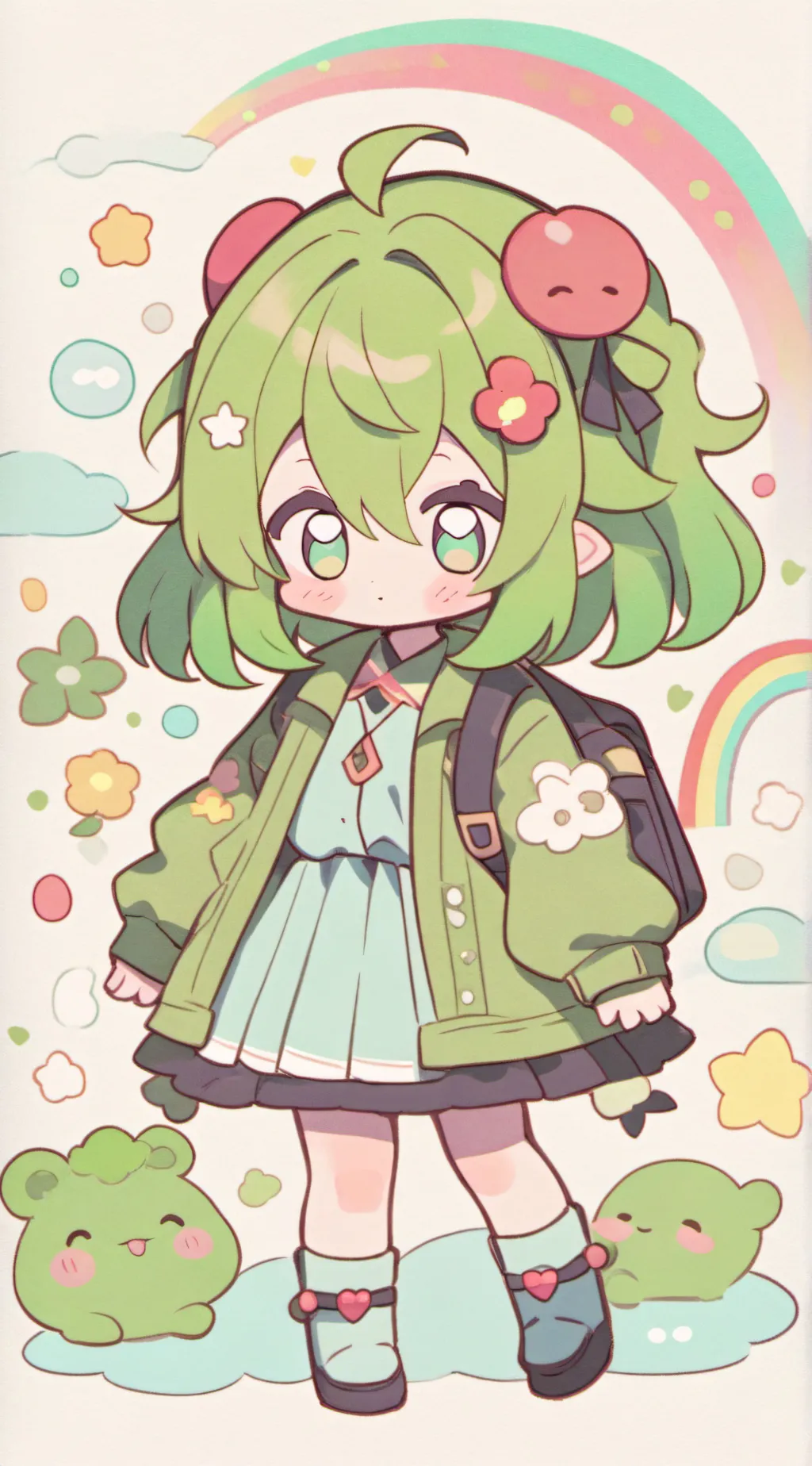 ai character: RAINBOW FREINDS background