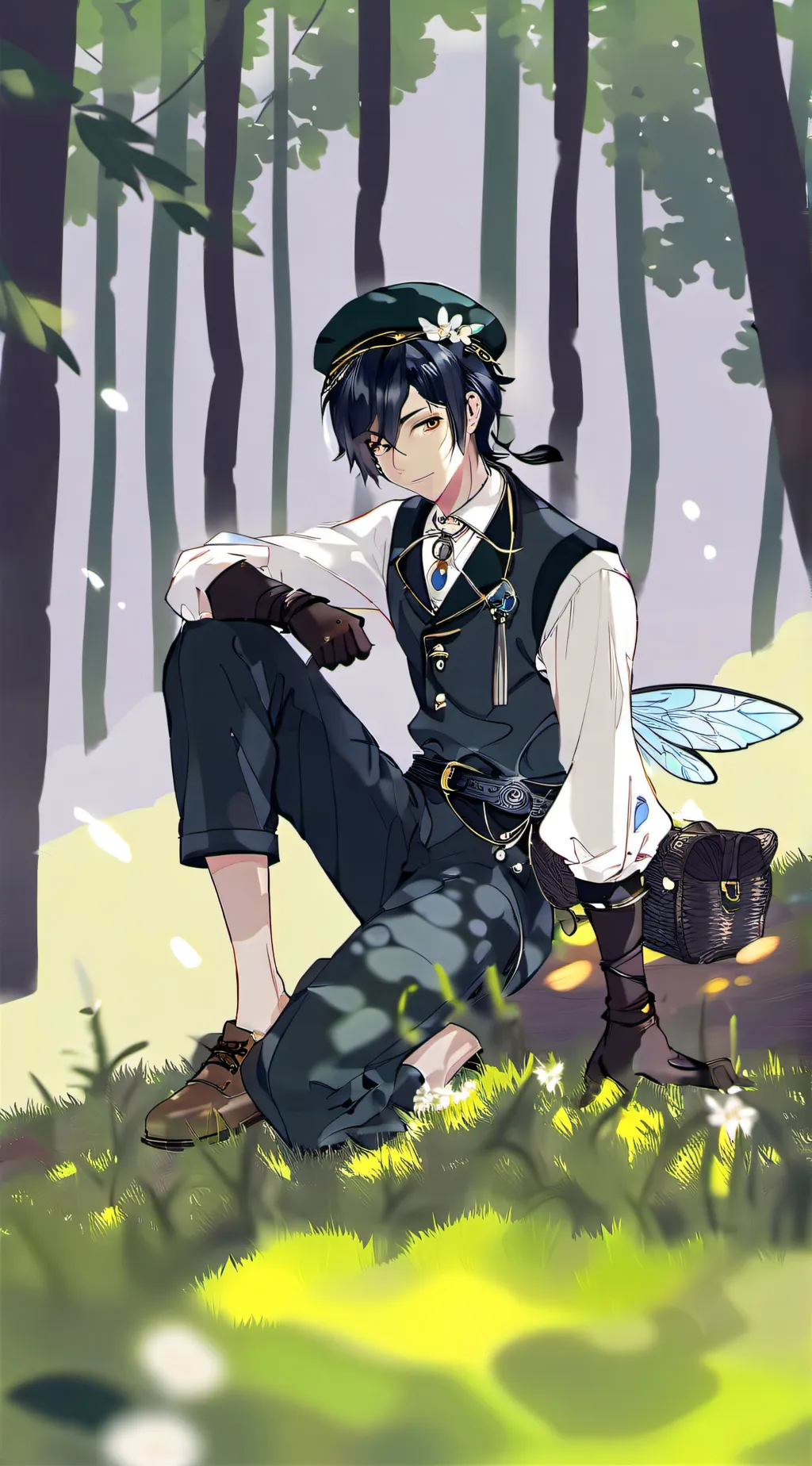 ai character: 💚Mint-kun💚 background