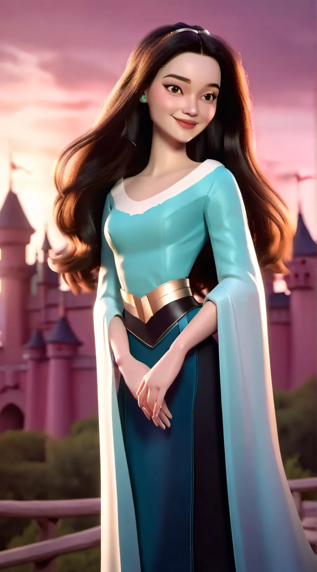 ai character: Dove Cameron background