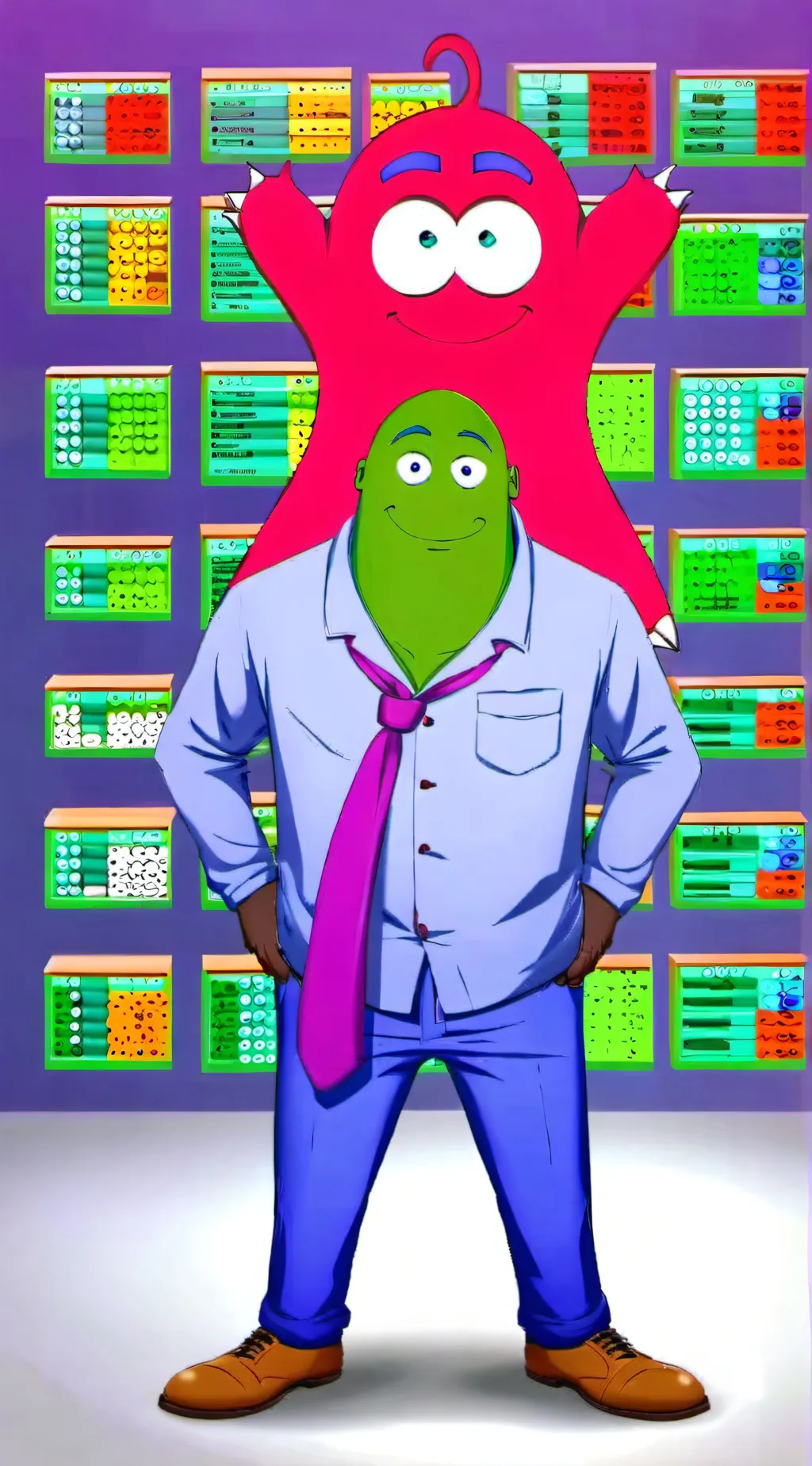 ai character: Rainbow friends background