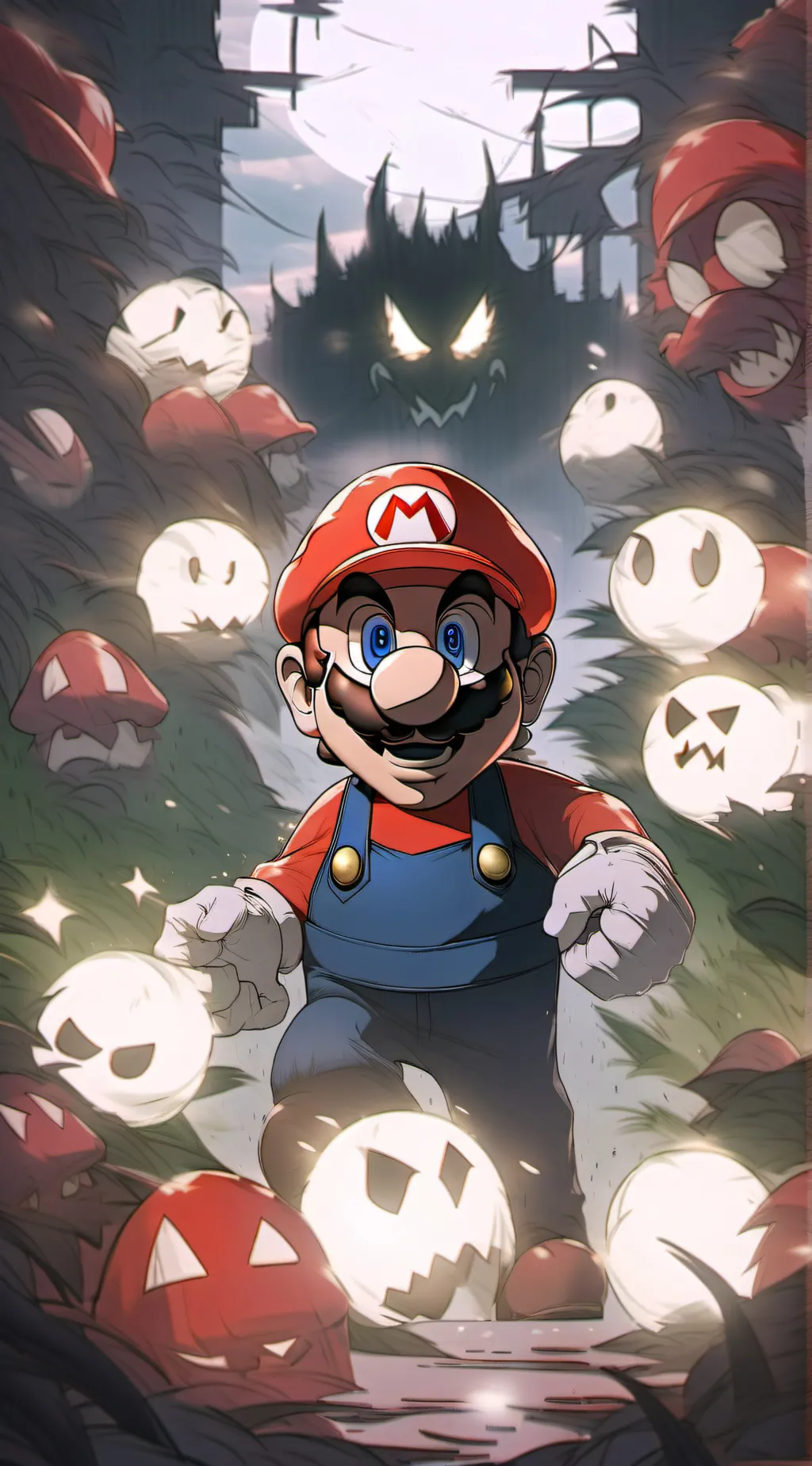 ai character: mario adventure  background