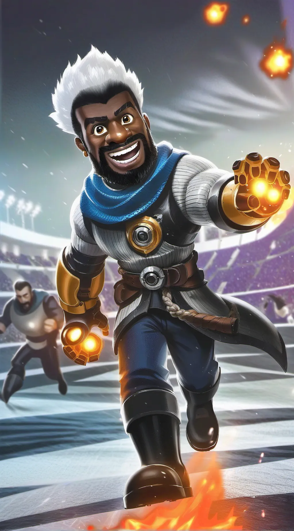 ai character: Cyborg fight￼ background