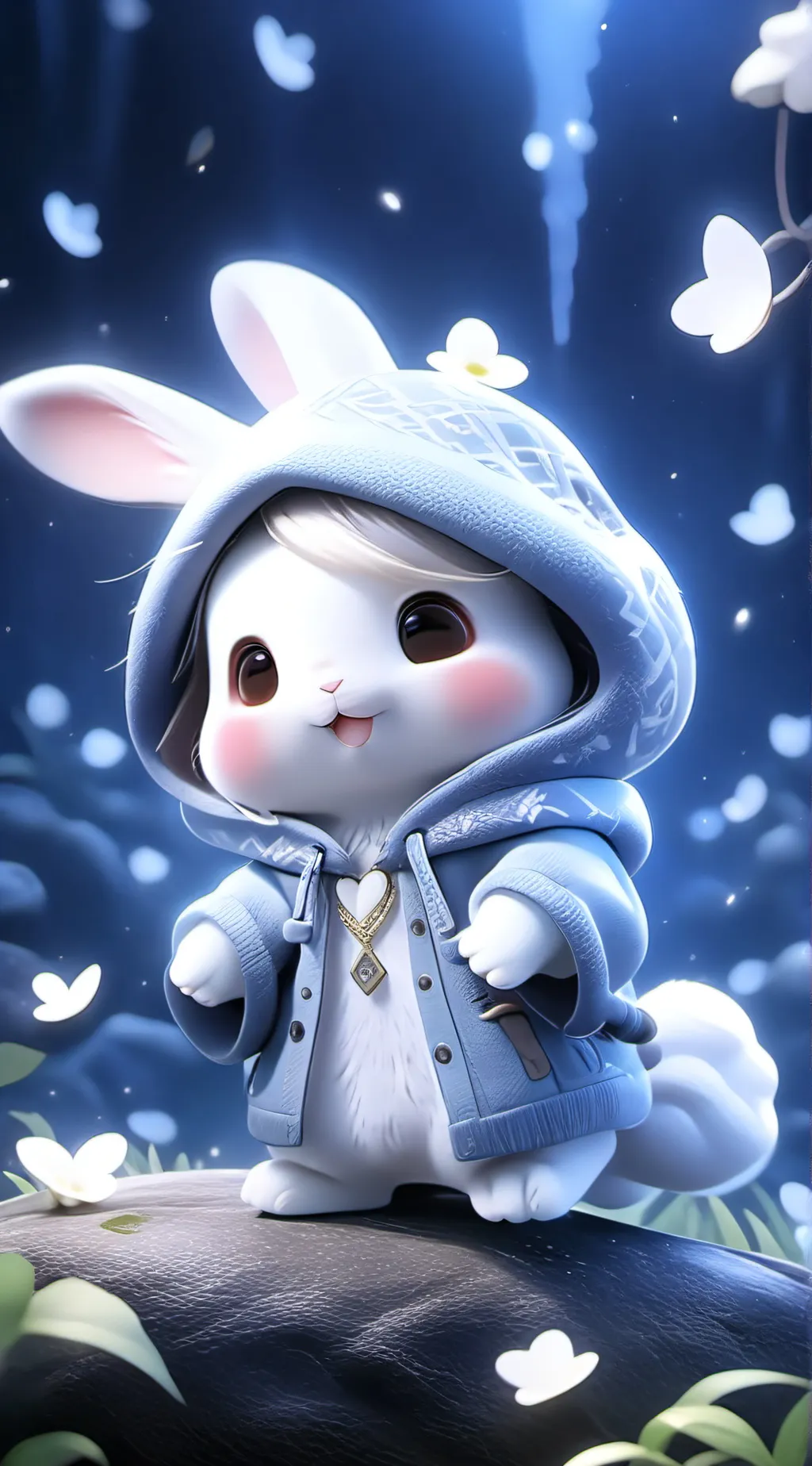ai character: soft and cute background