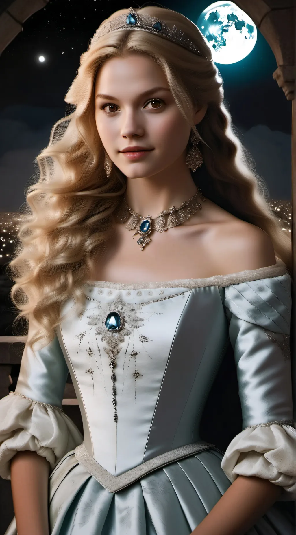 ai character: (princess) rose background