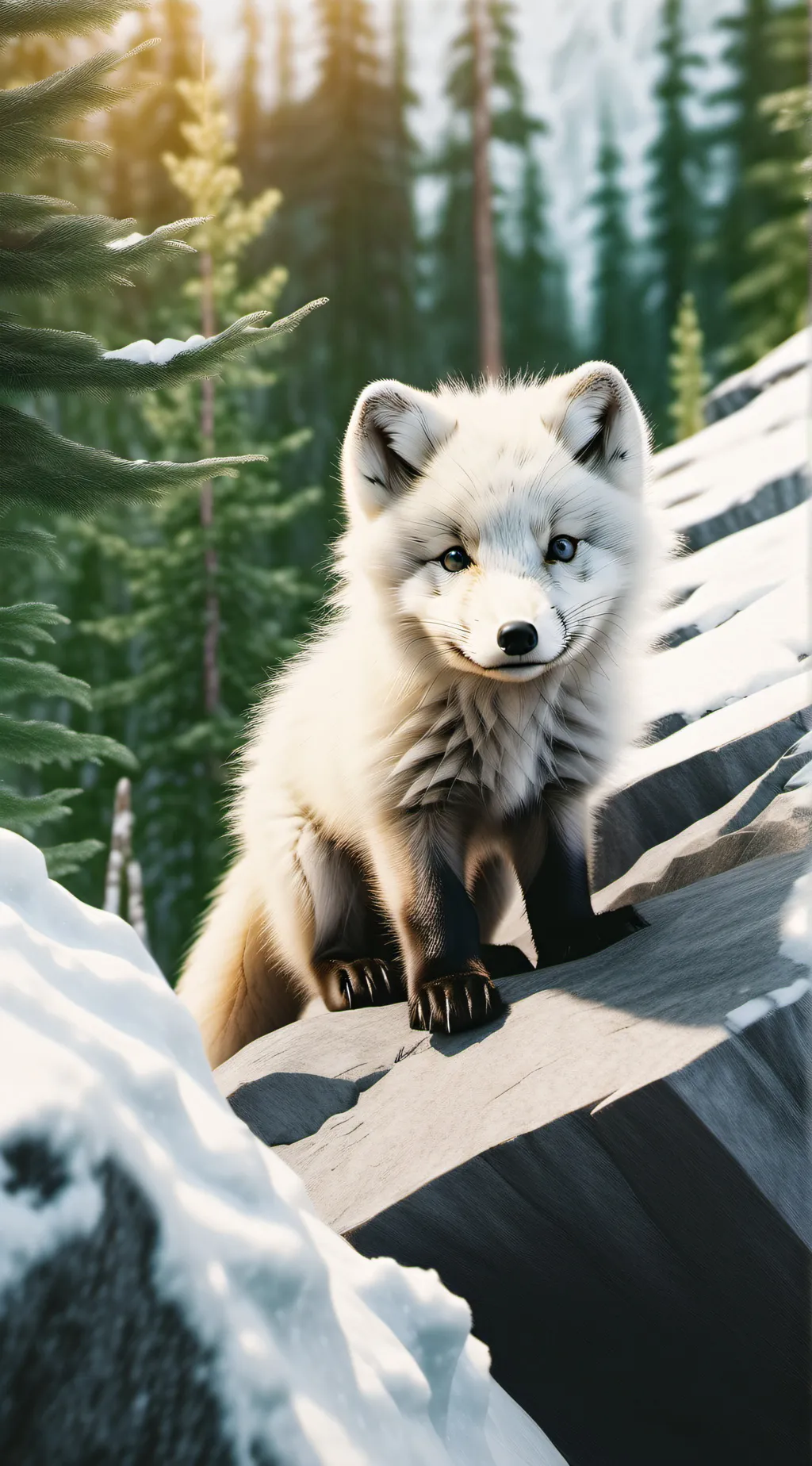 ai character: Koda the baby dox background