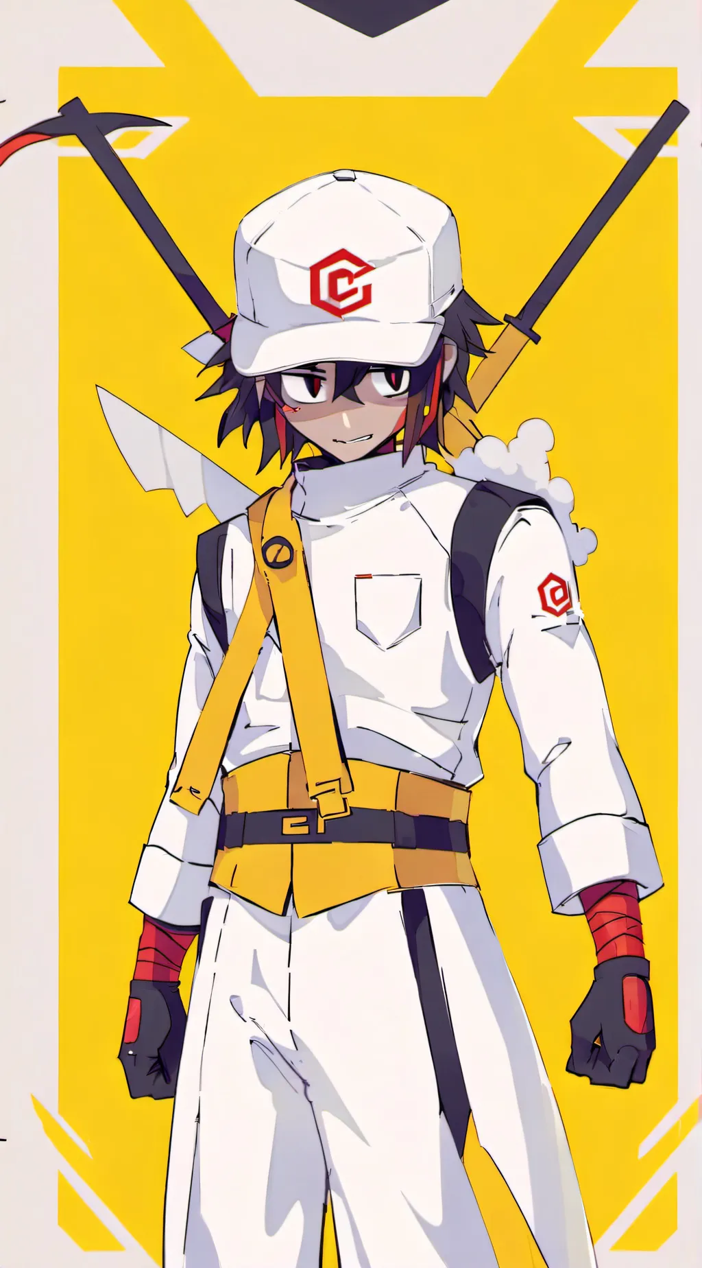 ai character: Gold background