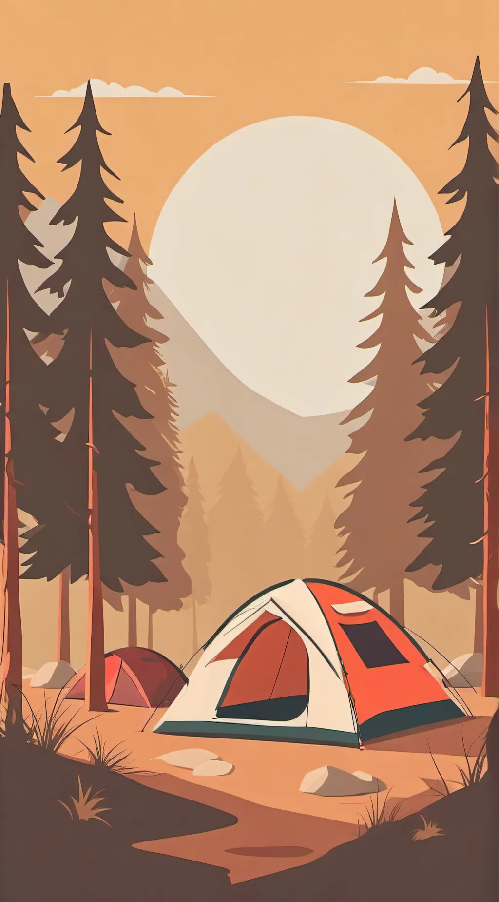 ai character: Fpe camping! background