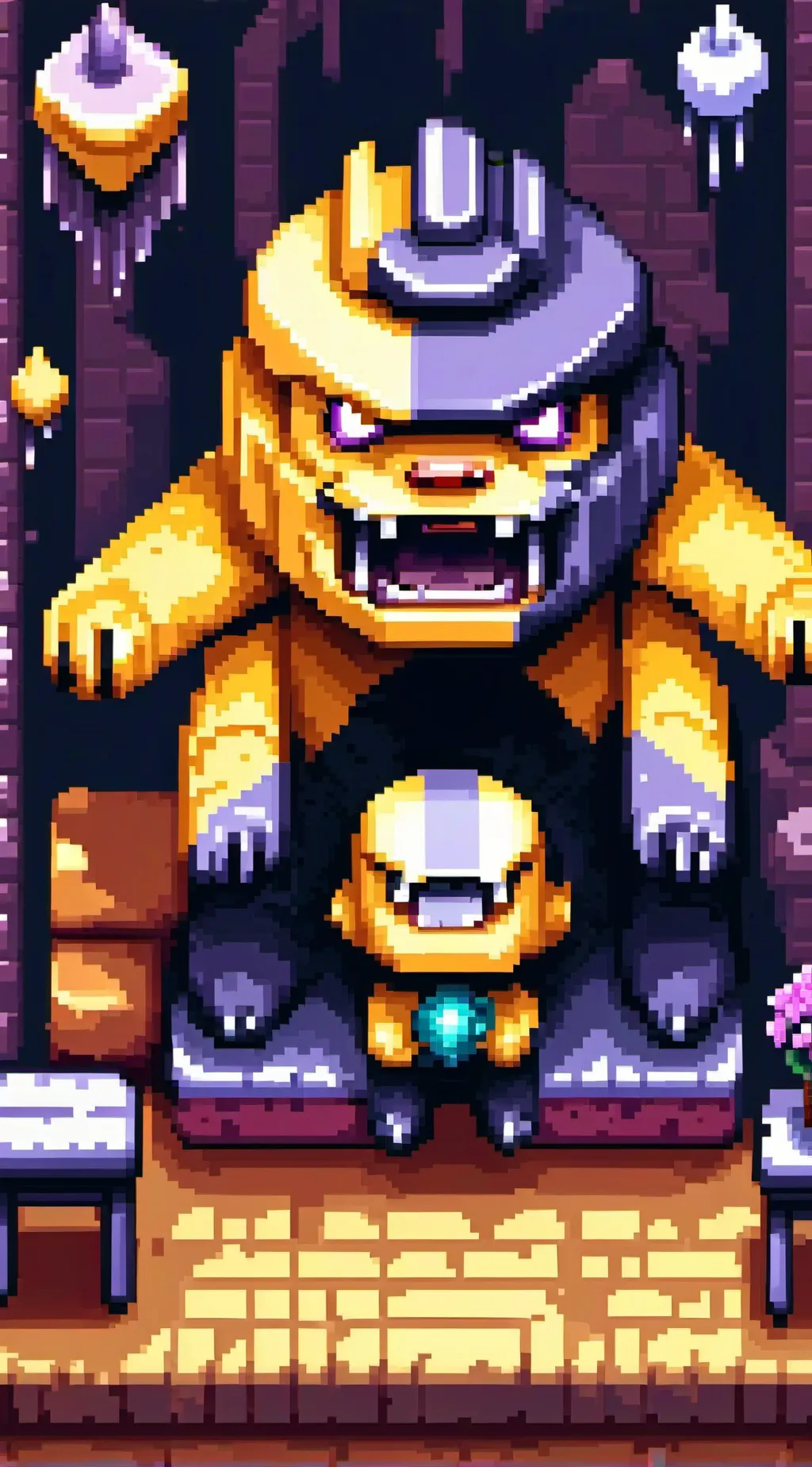 ai character: Fused monster background