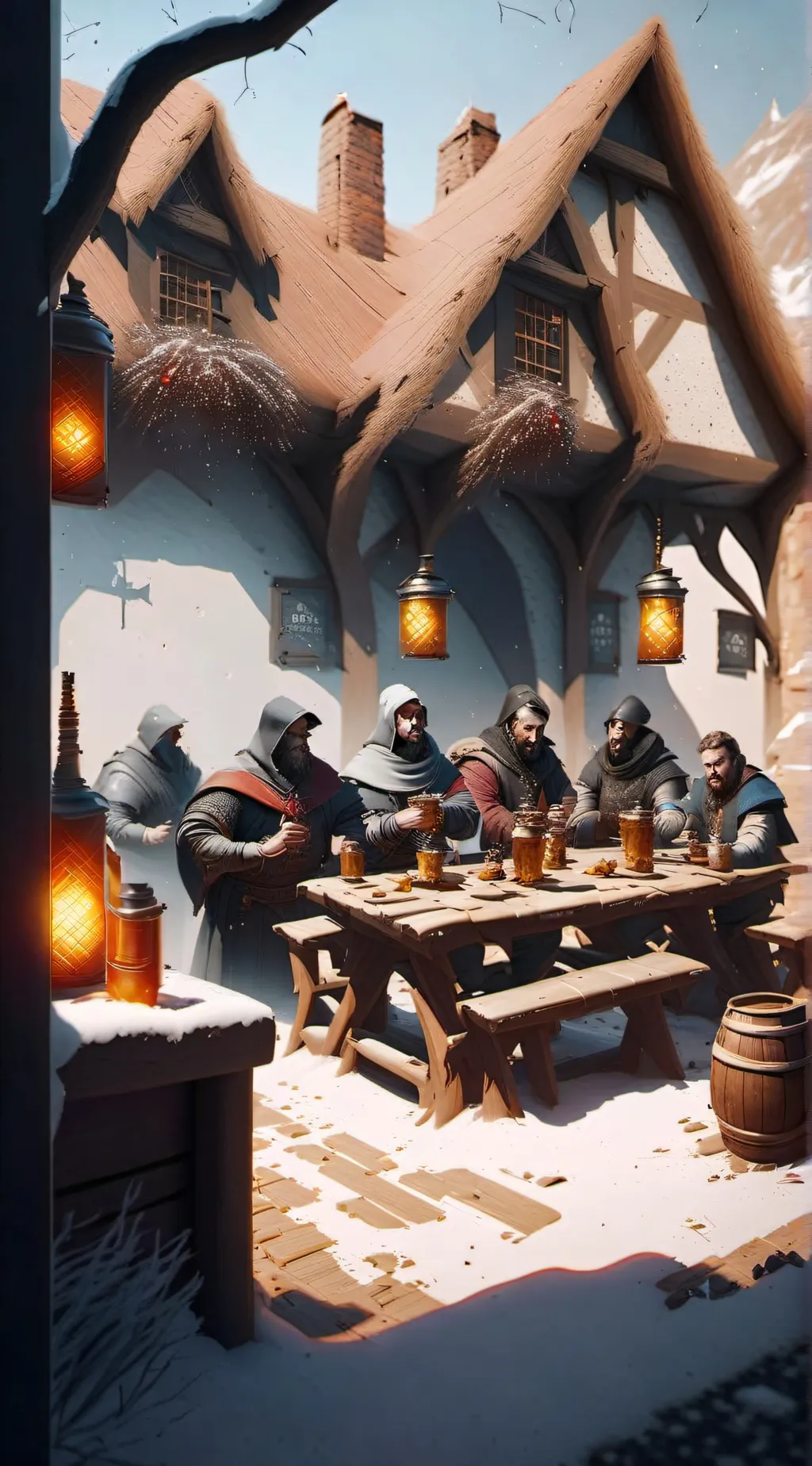 ai character: Medieval Tavern background