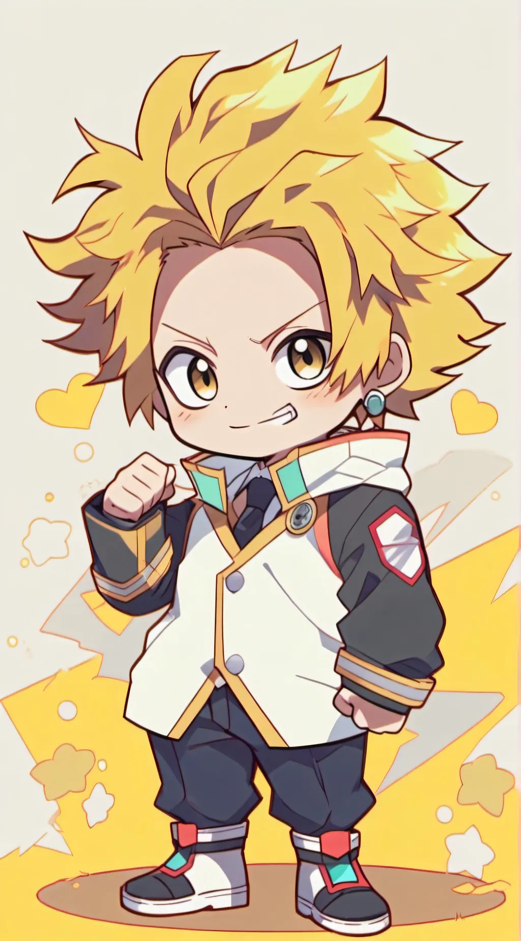 ai character: Denki Kaminari background