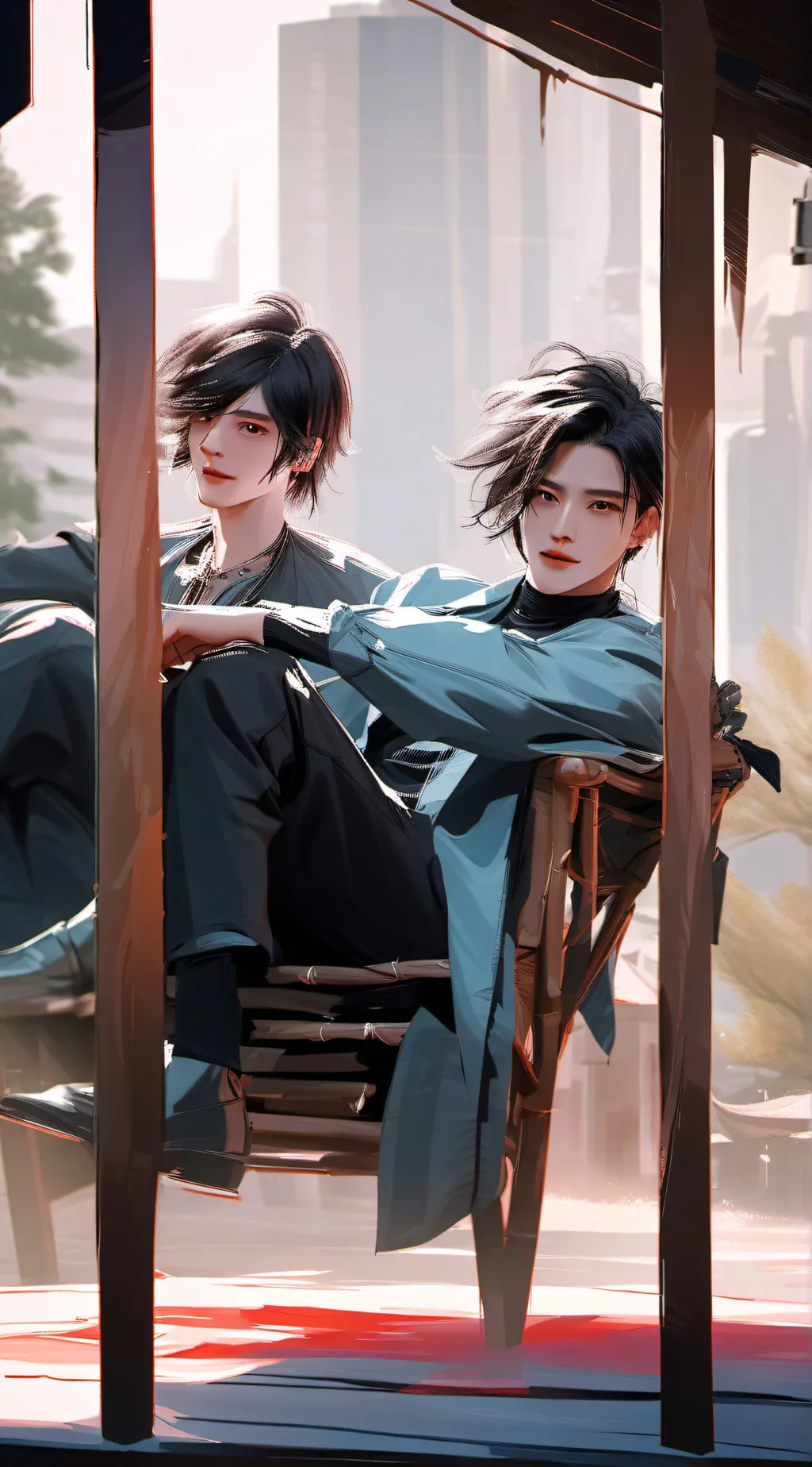 ai character: Mike and Luke background