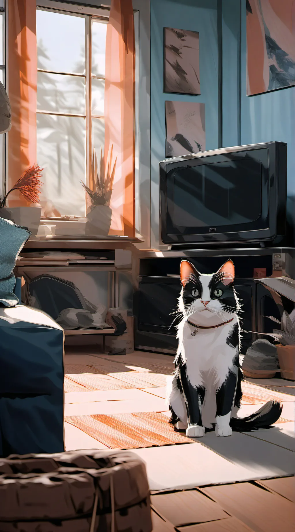 ai character: moon background