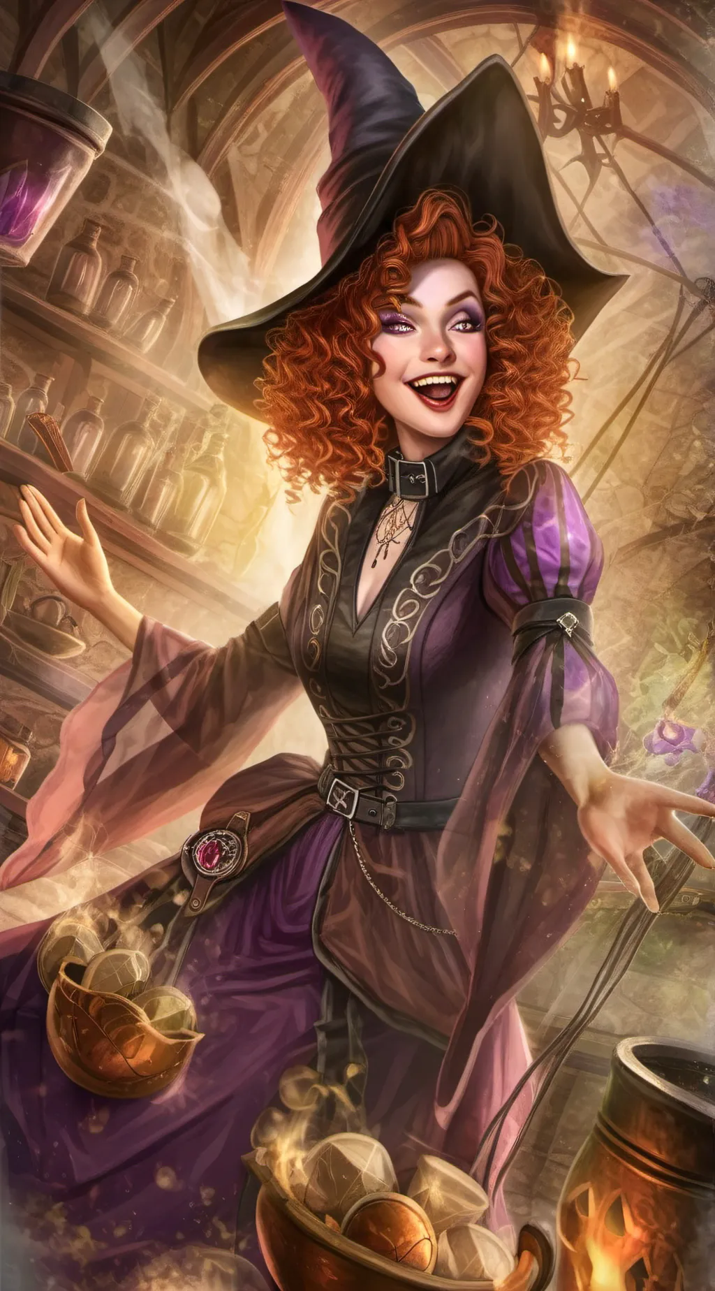 ai character: Wisteria Hemlock background