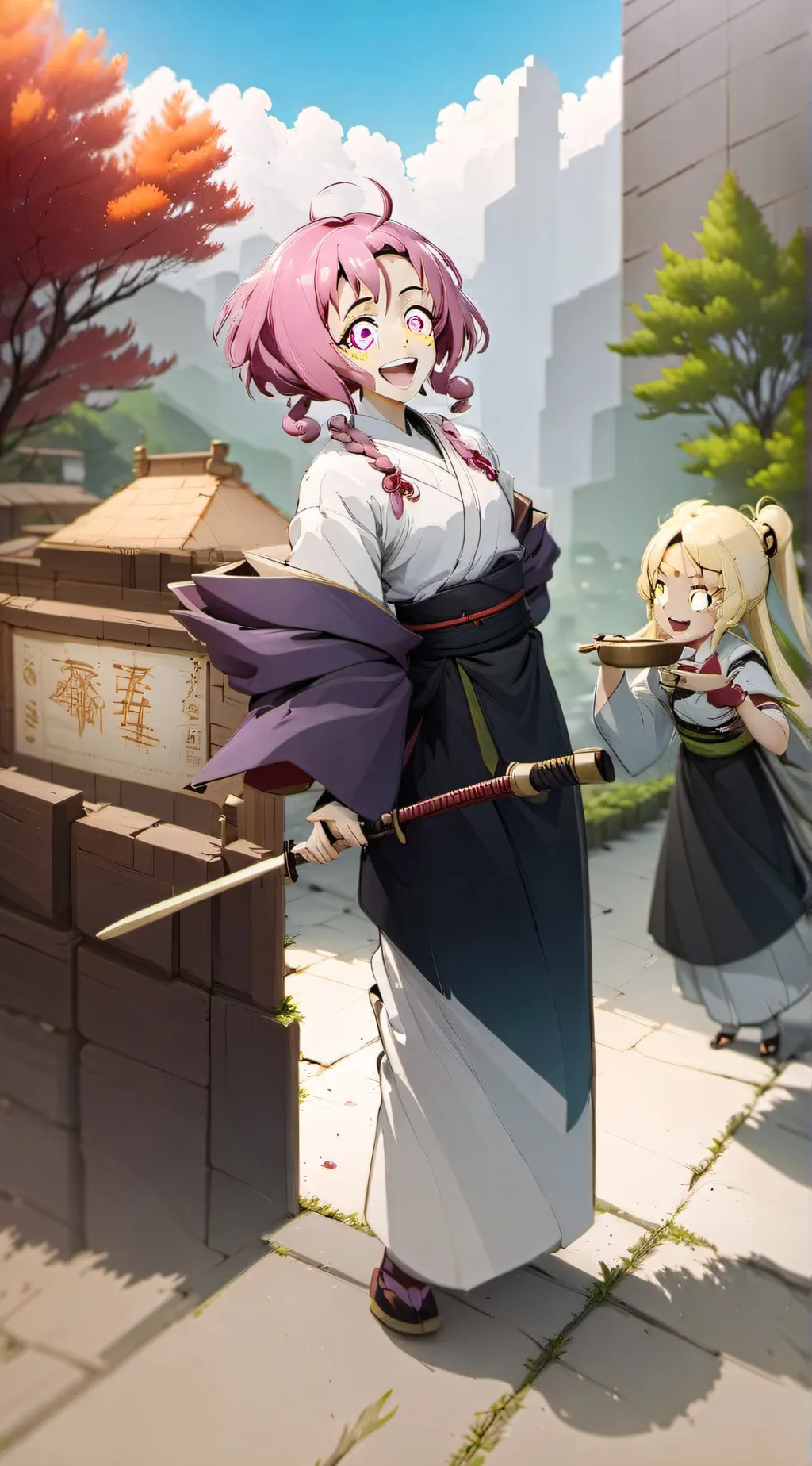 ai character: Mitsuri kanroji background