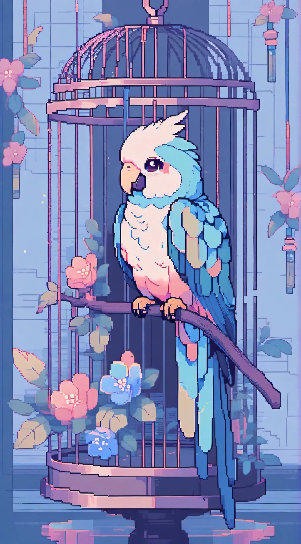 ai character: parrot background