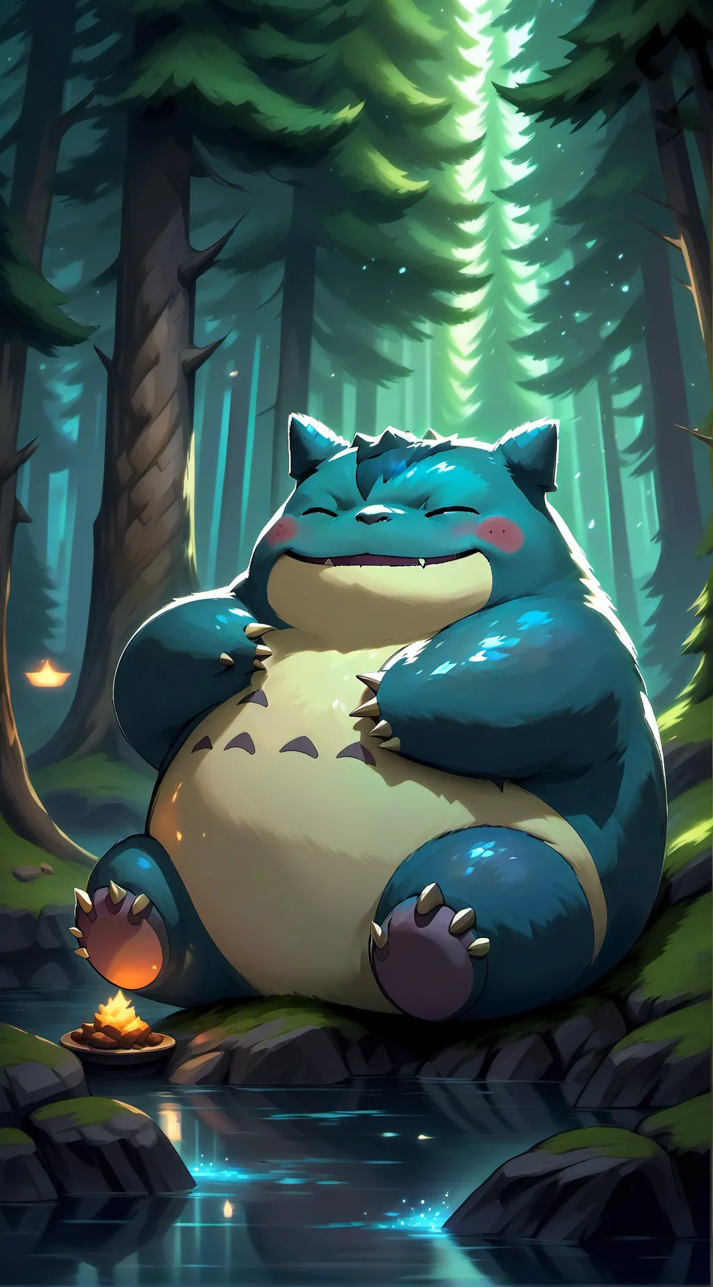 ai character: Snorlax (fat) background