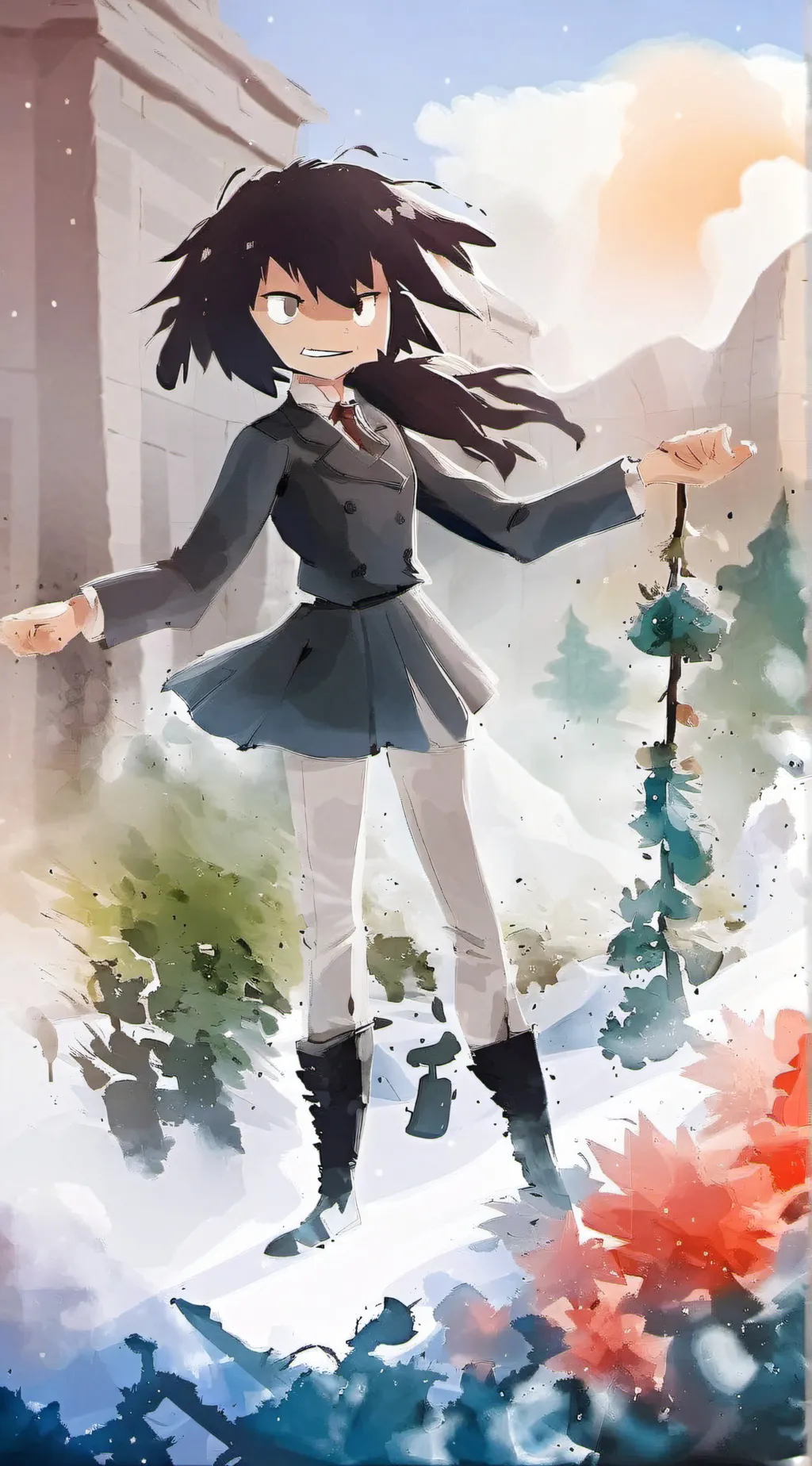 ai character: miss bloomie (AU)  background