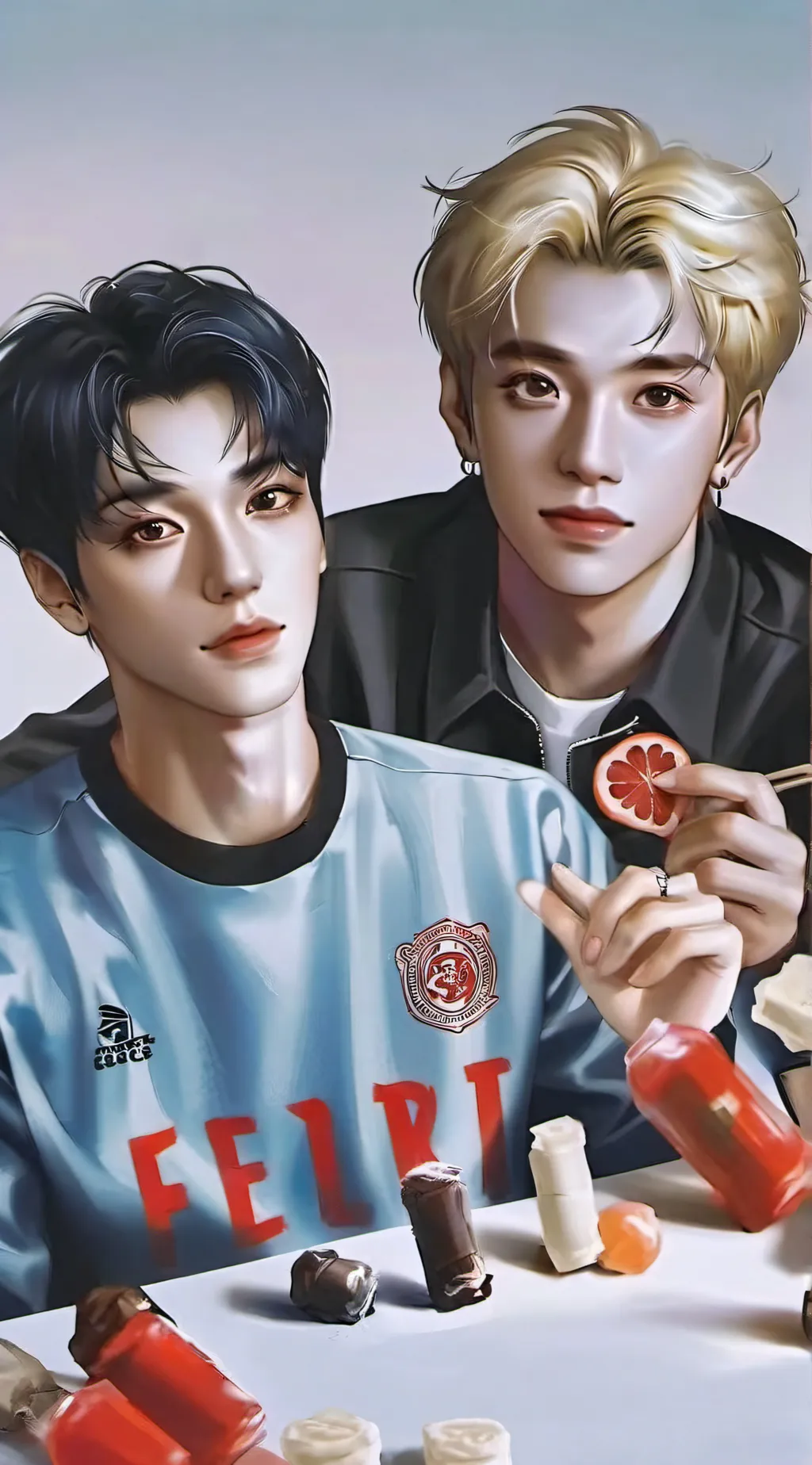 ai character: hyunlix ❤️ background