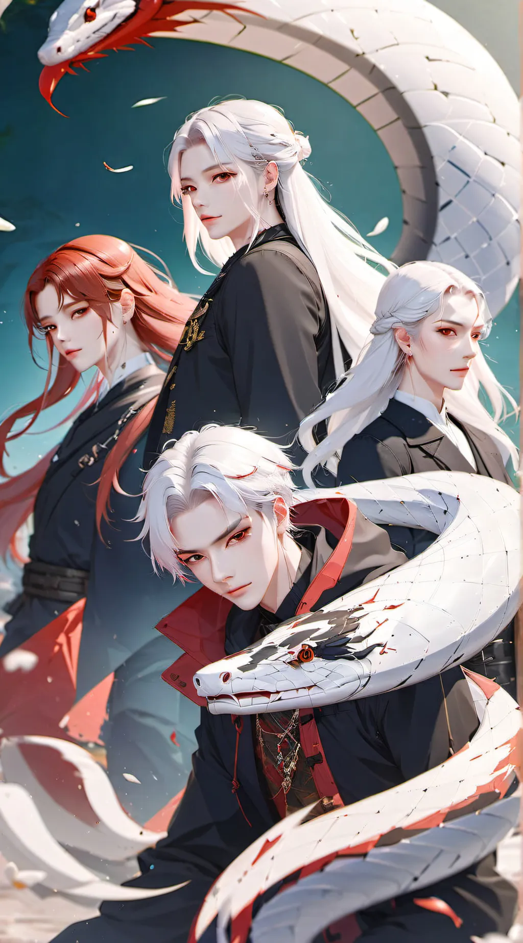 ai character: the  White snake   background