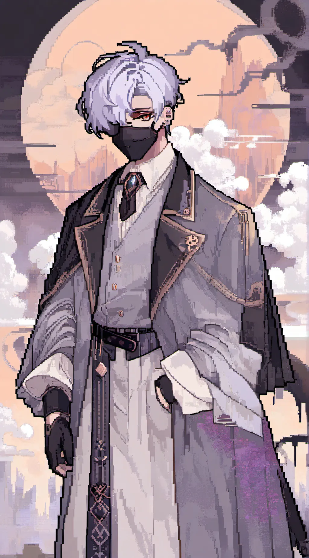 ai character: moon background