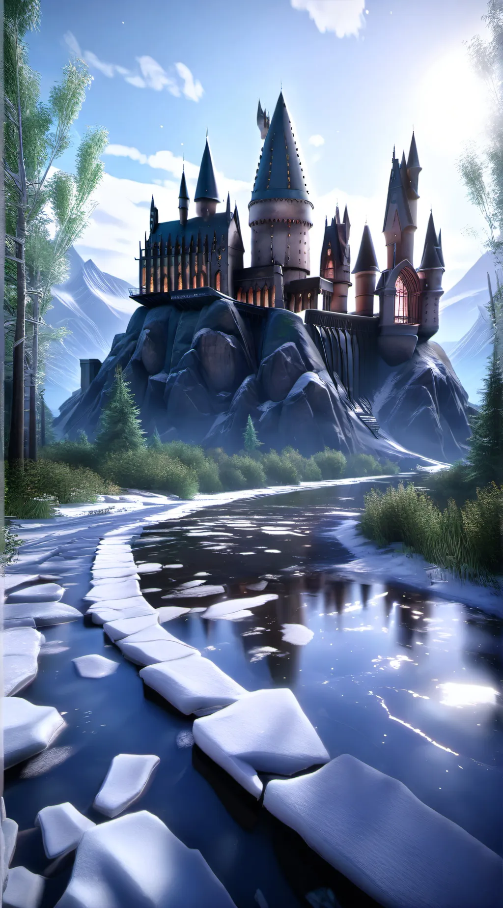 ai character: Hogwarts  3 background