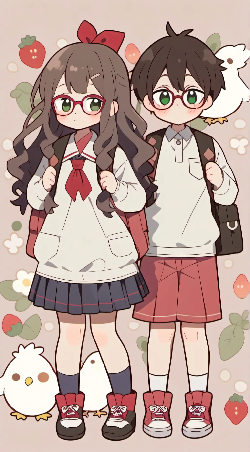 ai character: me and Gavin!  background