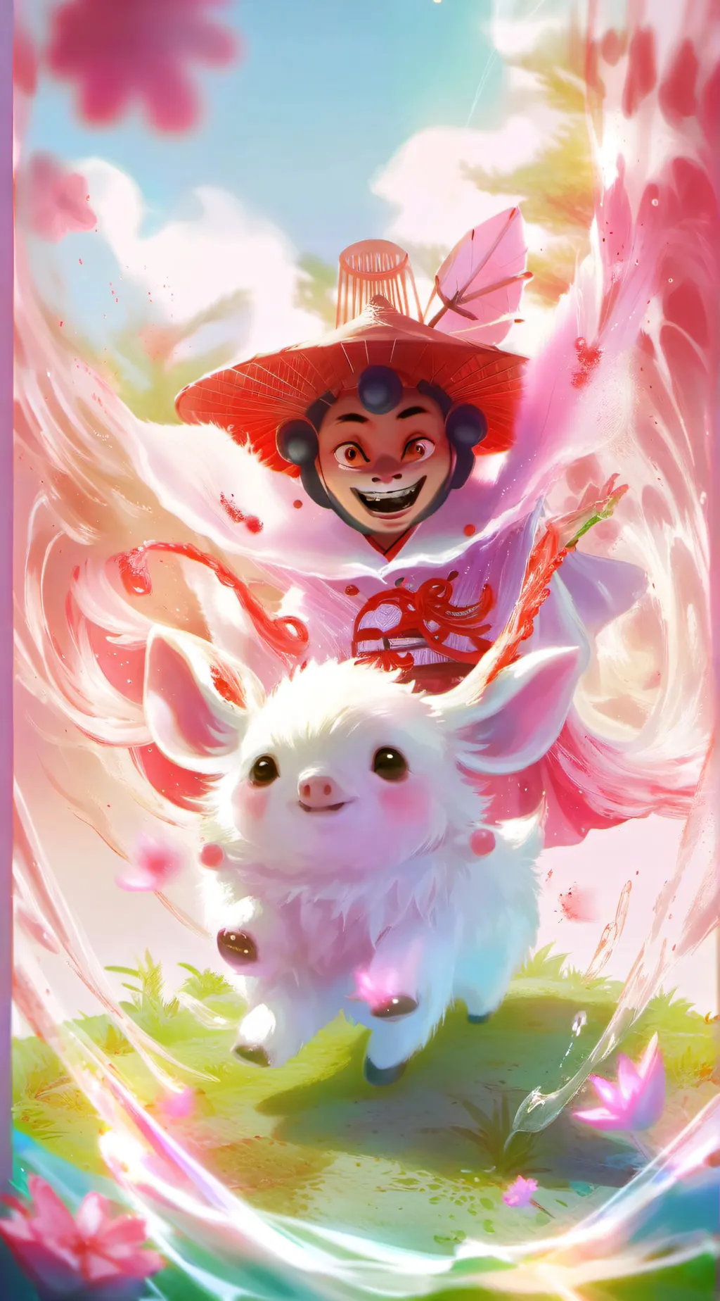 ai character: Smiling critters  background