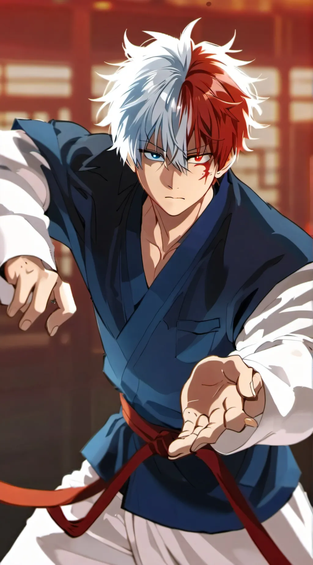 ai character: Shoto Todoroki background