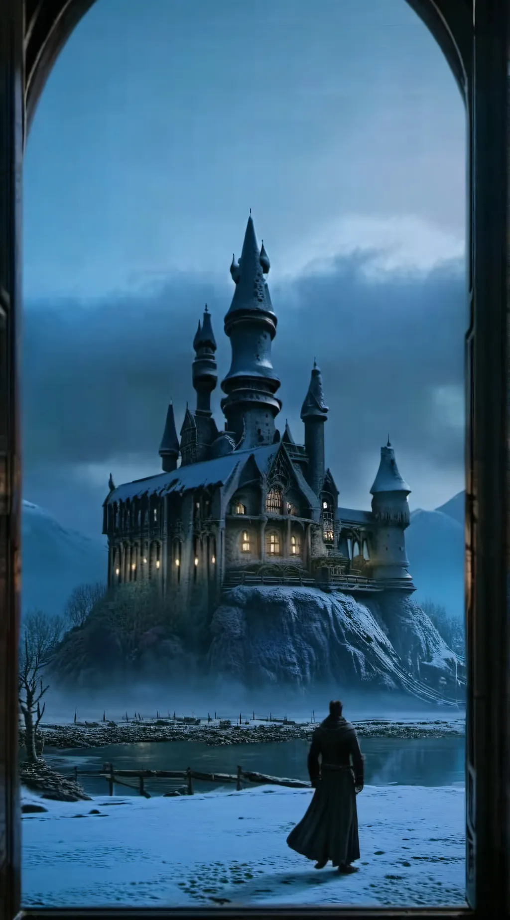 ai character: 🖤 hogwarts school background