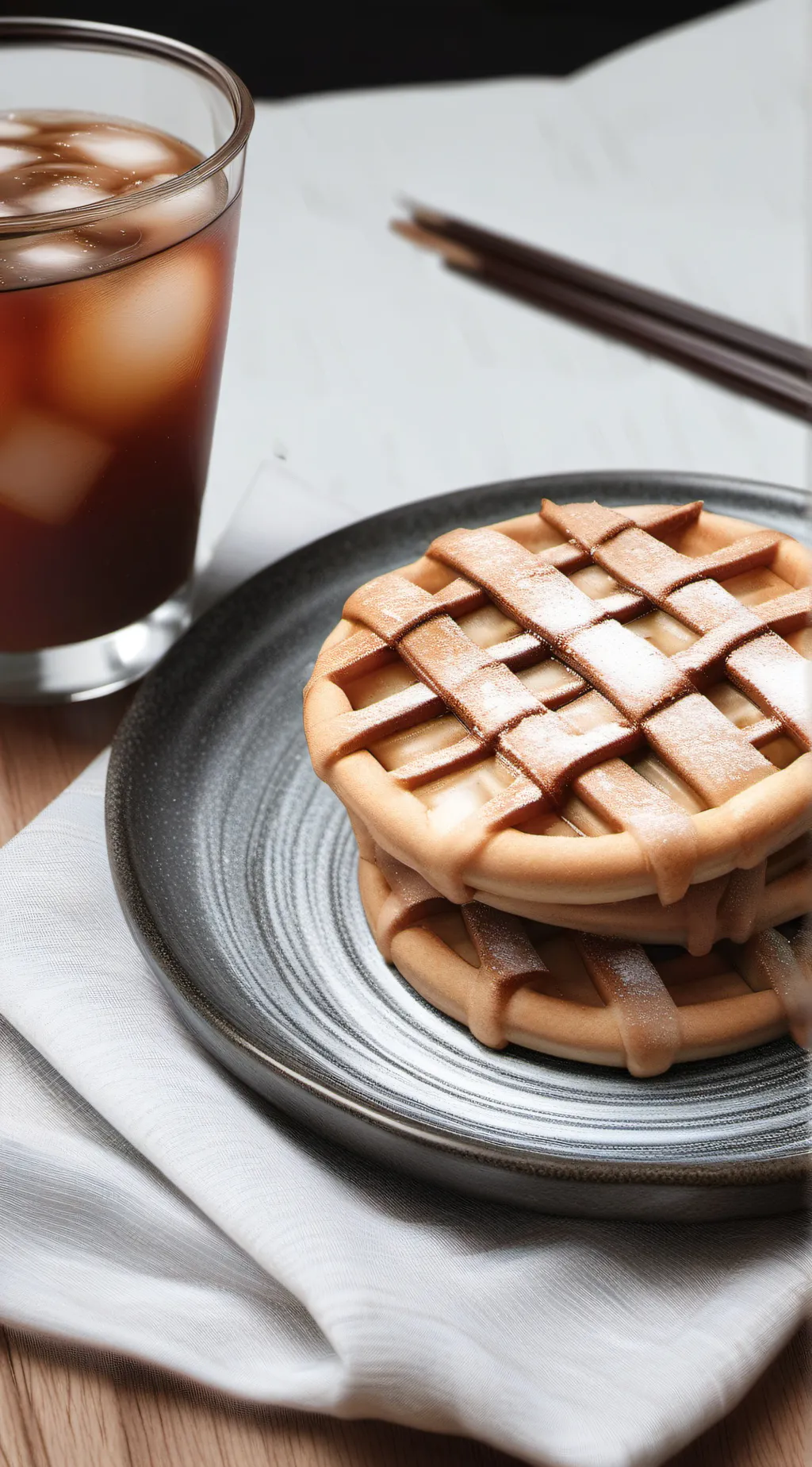 ai character: waffle  background