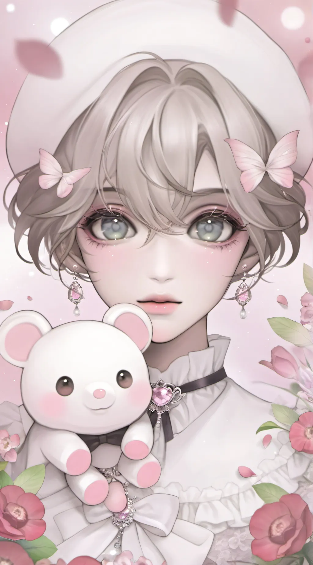 ai character: K-pop school background