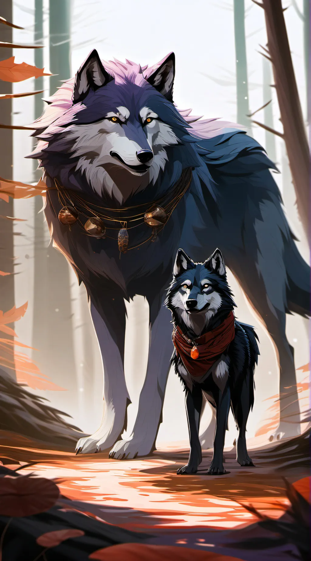 ai character: MHA wolf background