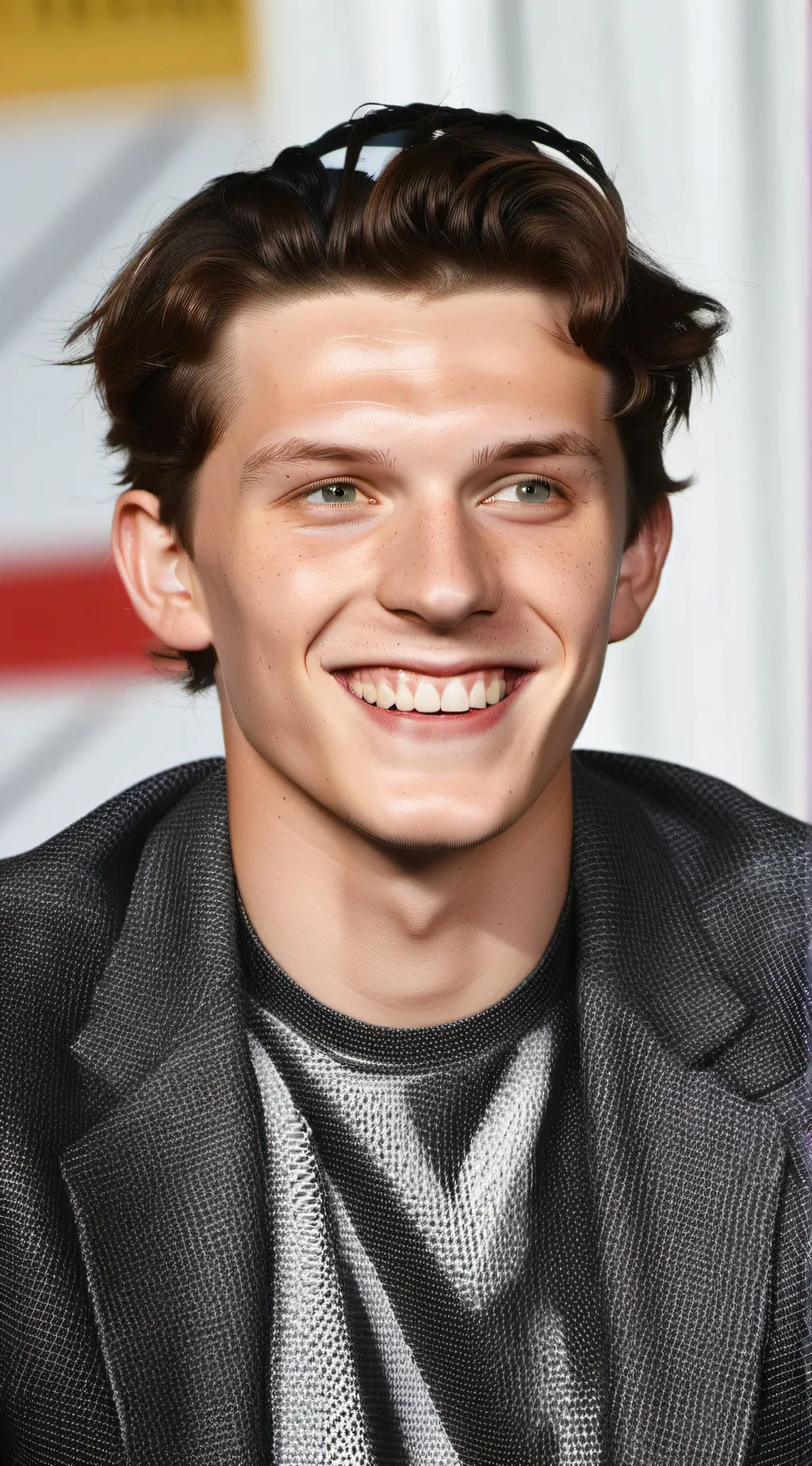 ai character: Tom holland  background