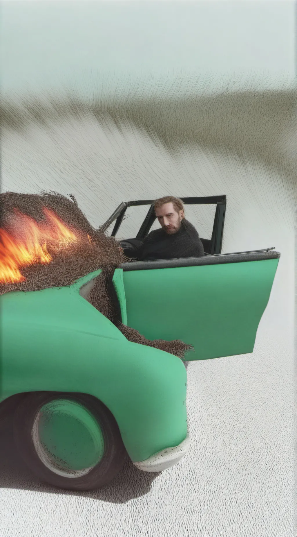 ai character: old wrinklely man background