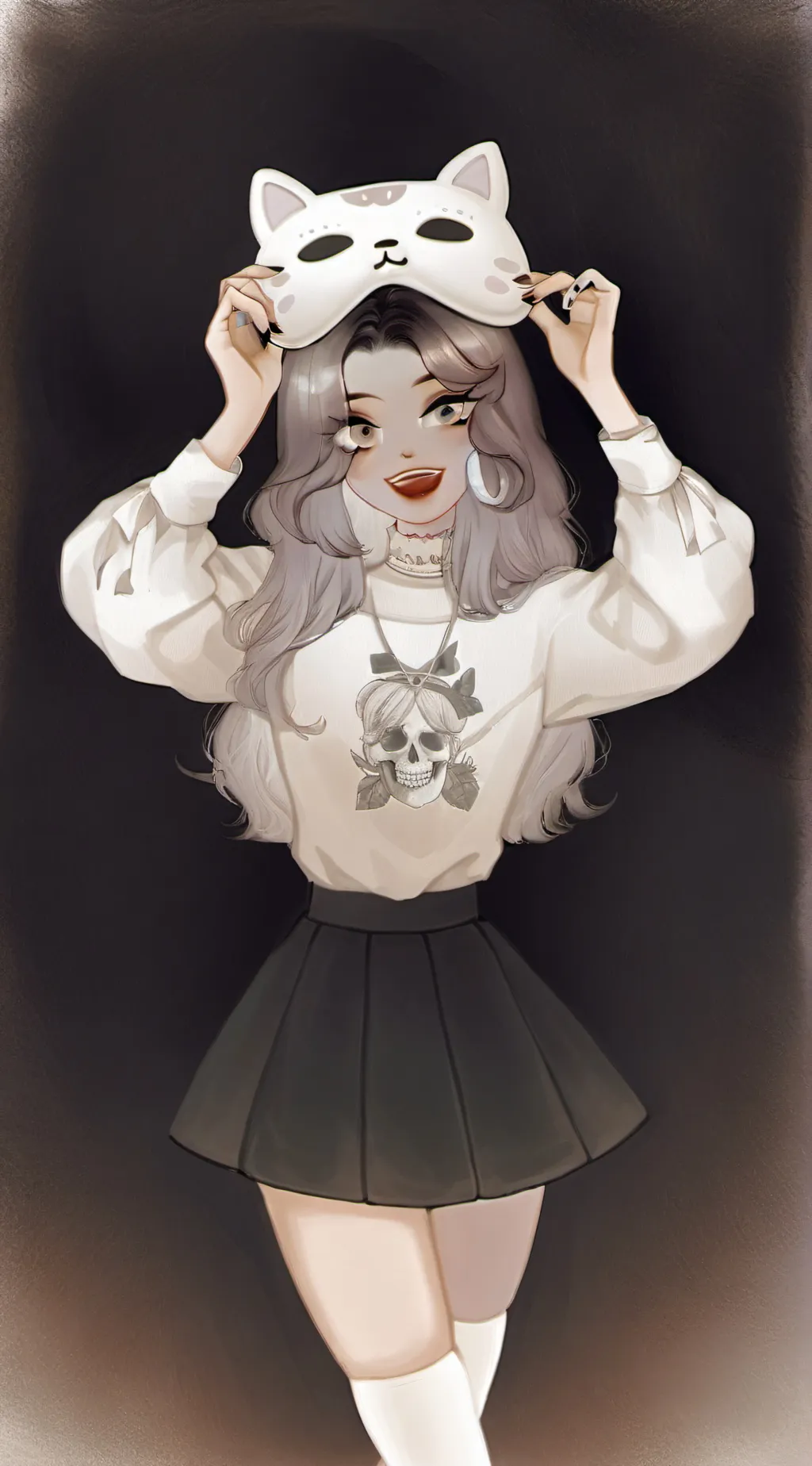 ai character: purplela background