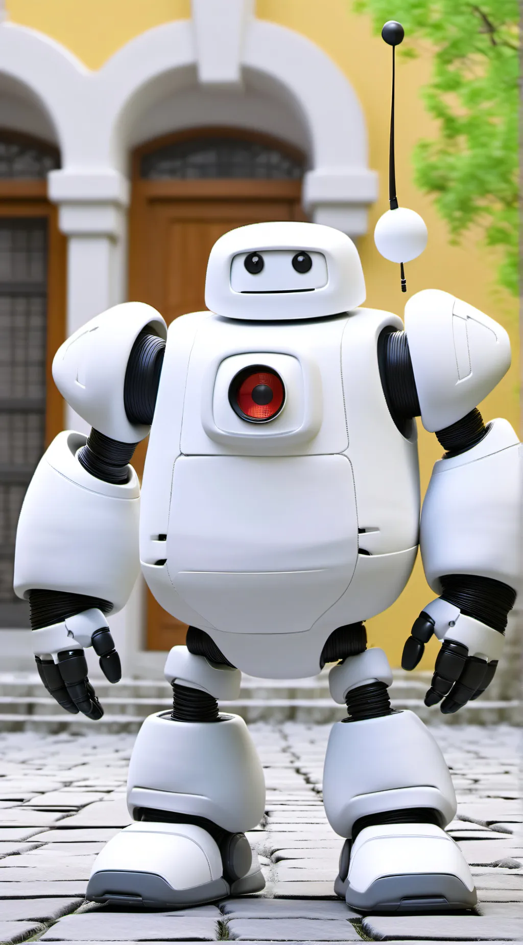 ai character: Baymax  background