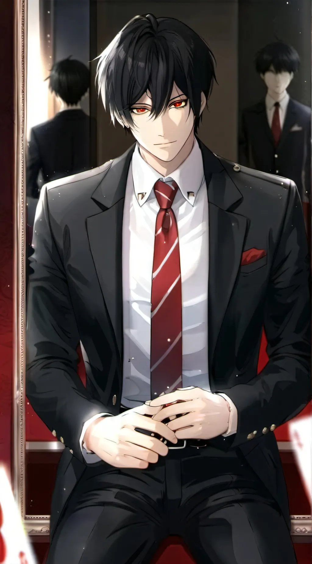 ai character: Justin  background