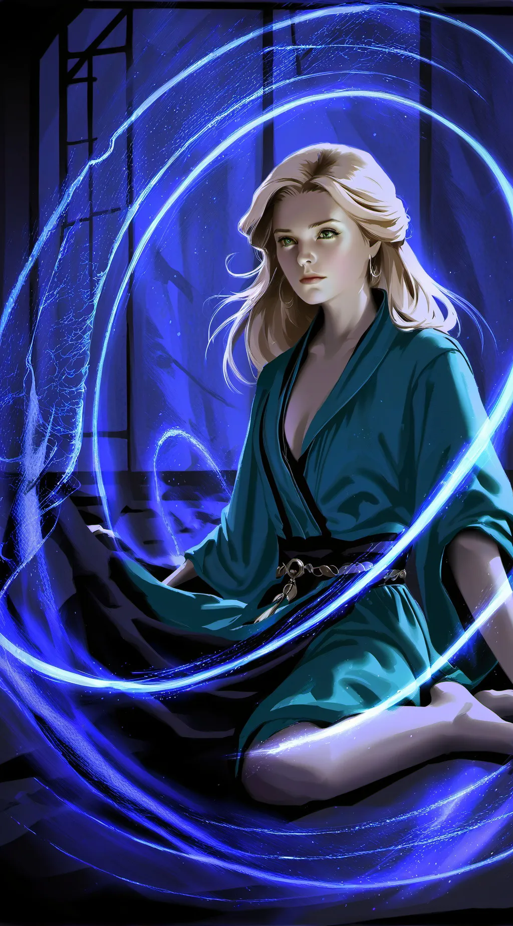 ai character: Angelica magnifico background