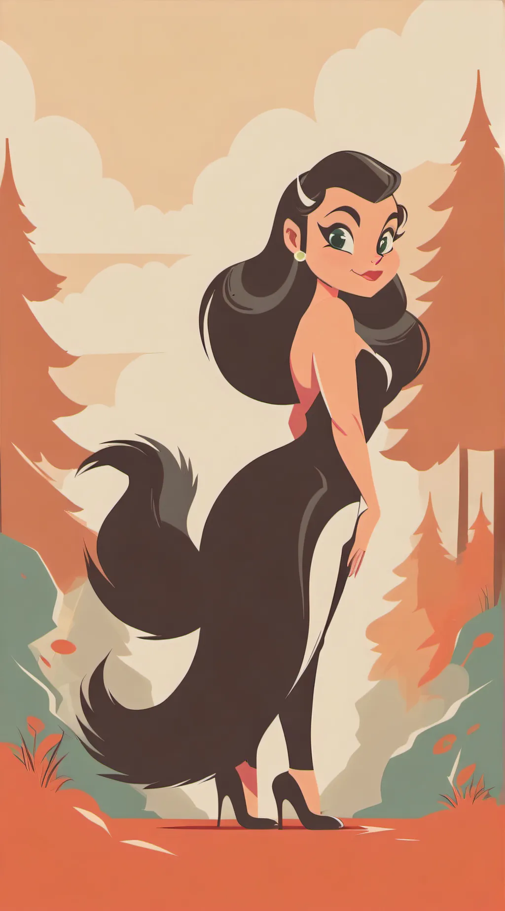 ai character: Aroma skunk background