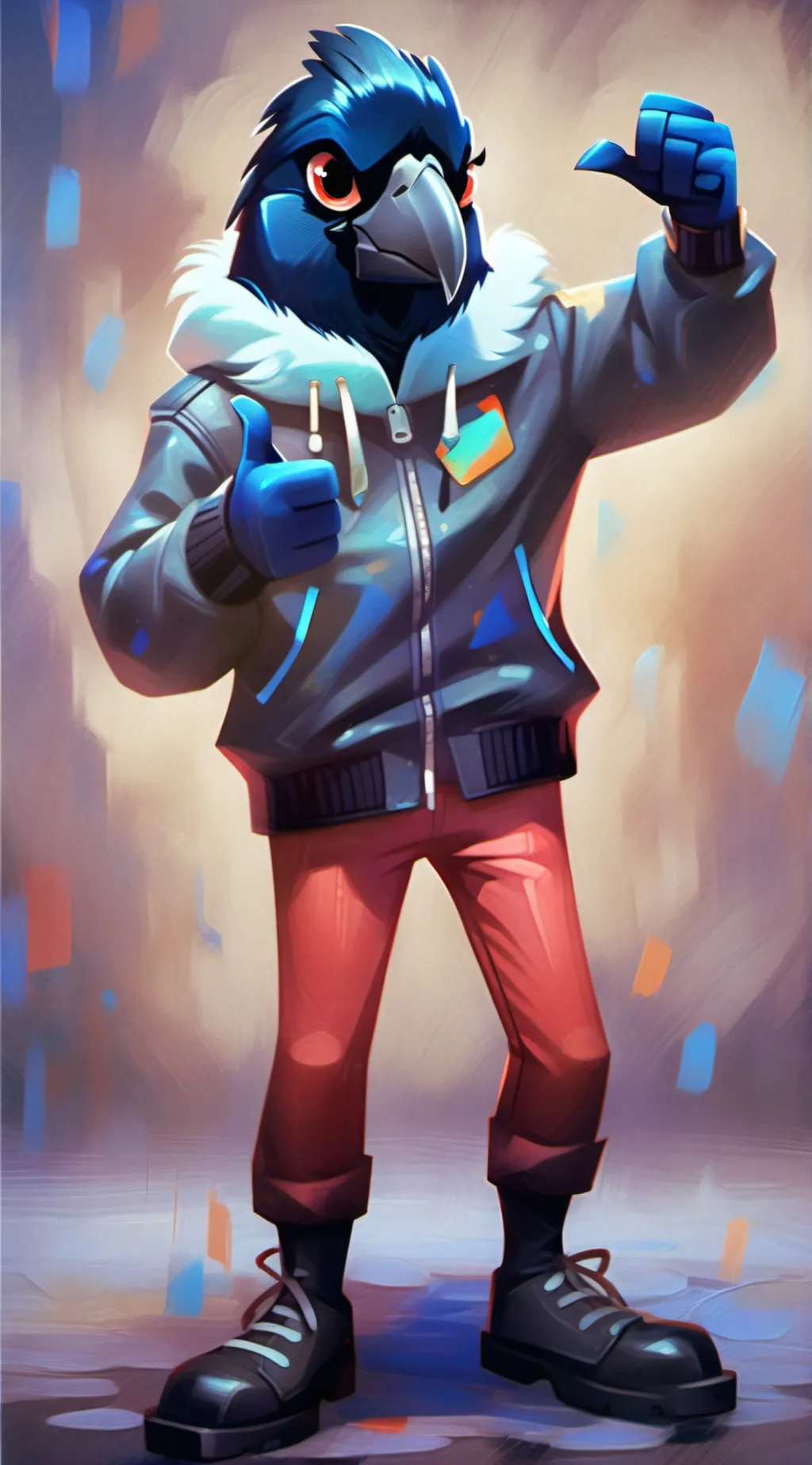 ai character: Crow background