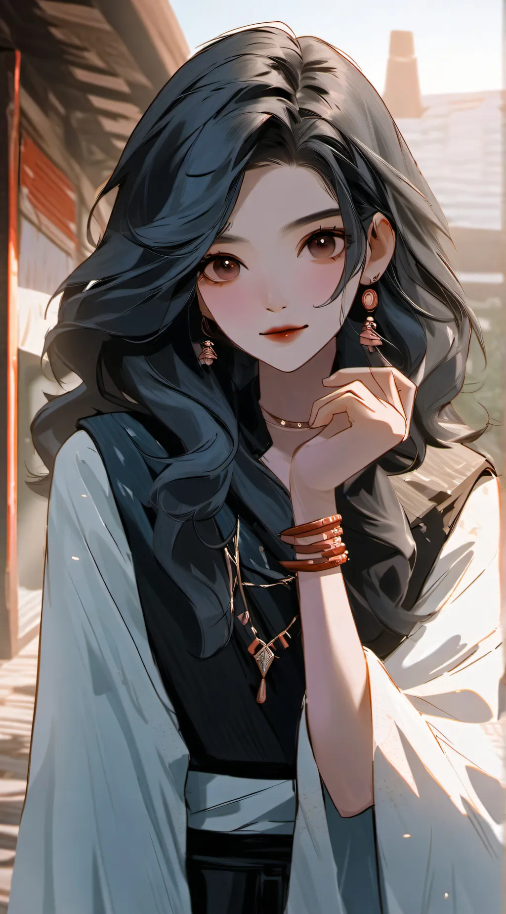 ai character: leah  background