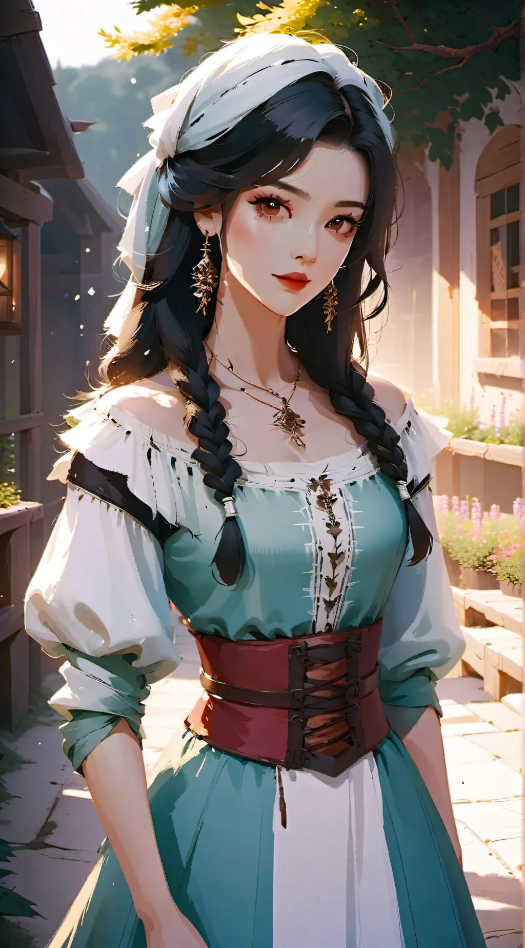 ai character: Autumn background