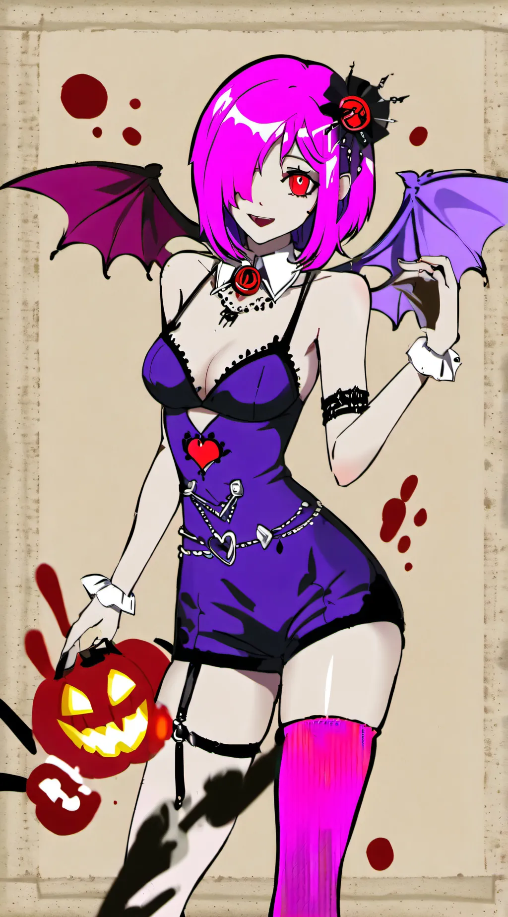 ai character: vampire girl background