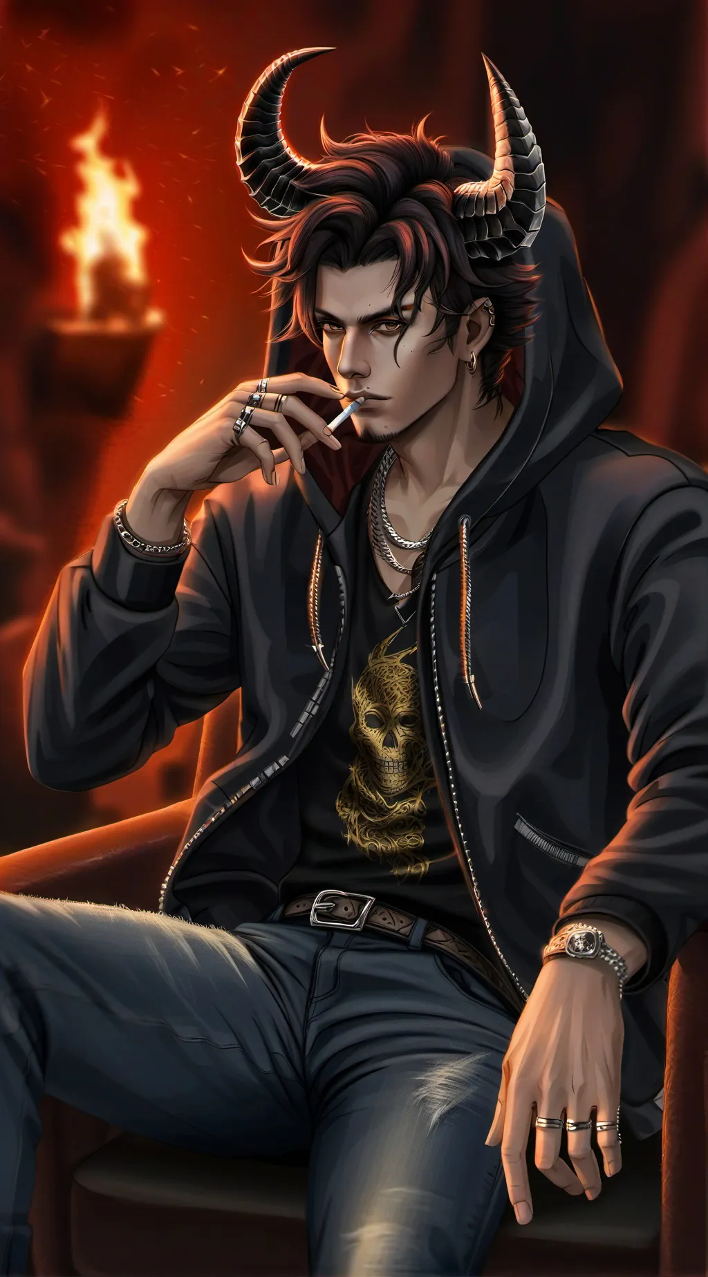 ai character: Damien background