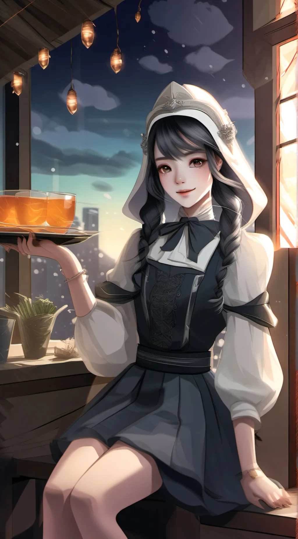 ai character: fpe Snow background