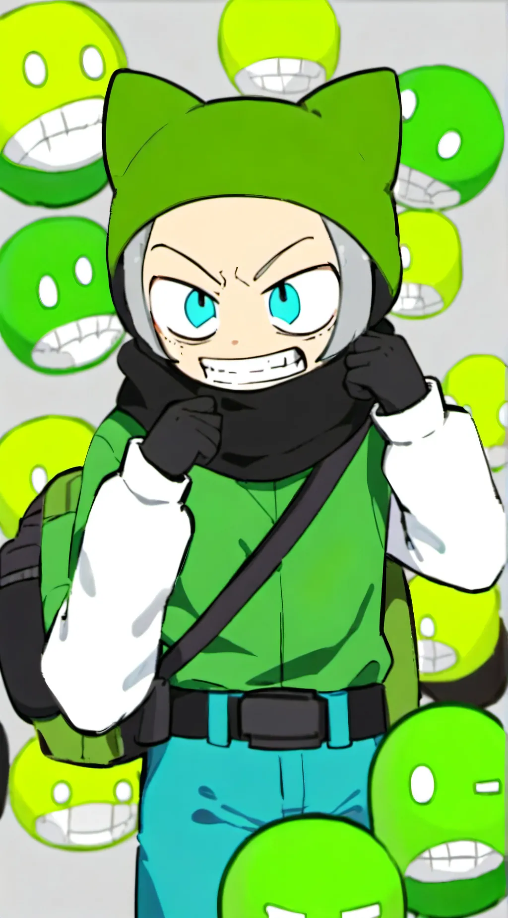 ai character: ~Flippy(human)~ background