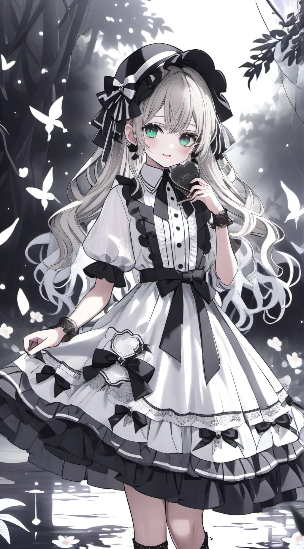 ai character: Violet background